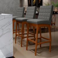Banqueta Alta Para Cozinha B04 Cinza Escuro - 8