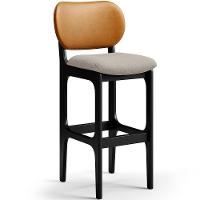 Kit 3 Banquetas Alta Betta Preto Whisky Linho Bege - 7