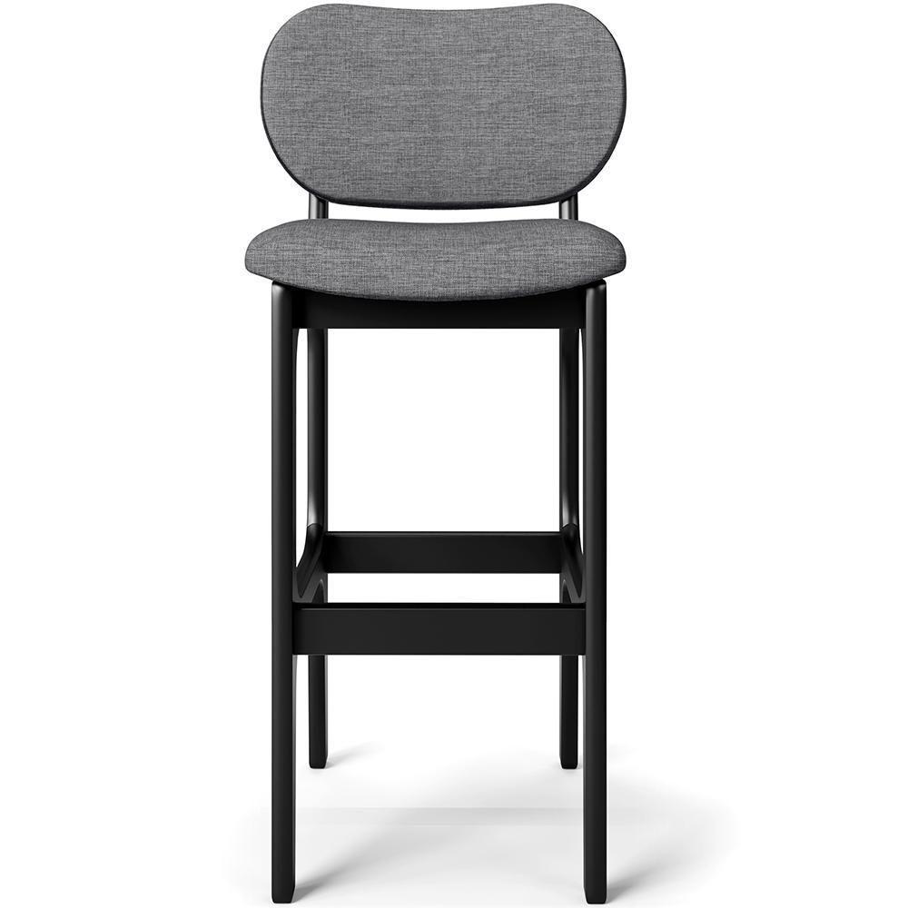 Kit 4 Banquetas Alta Cozinha Betta L02 Preto Cinza Escuro - 4