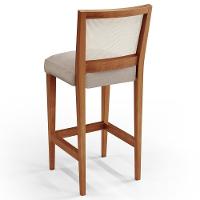 Kit 03 Banquetas Alta Branco Linho Cru - 2