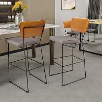 Kit 05 Banquetas Altas Cozinha Allana L02 Whisky Linho Bege - 9