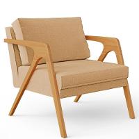 Kit 02 Poltronas Pietra Estrutura L02 Linho Bege Escuro - 7