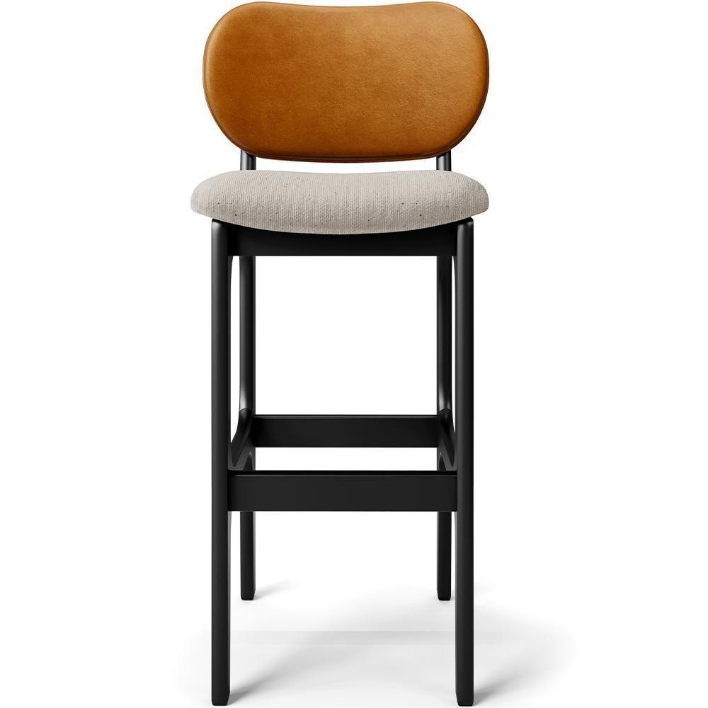 Banqueta Alta Bar Cozinha Betta L02 Preto Whisky Linho Bege - 8