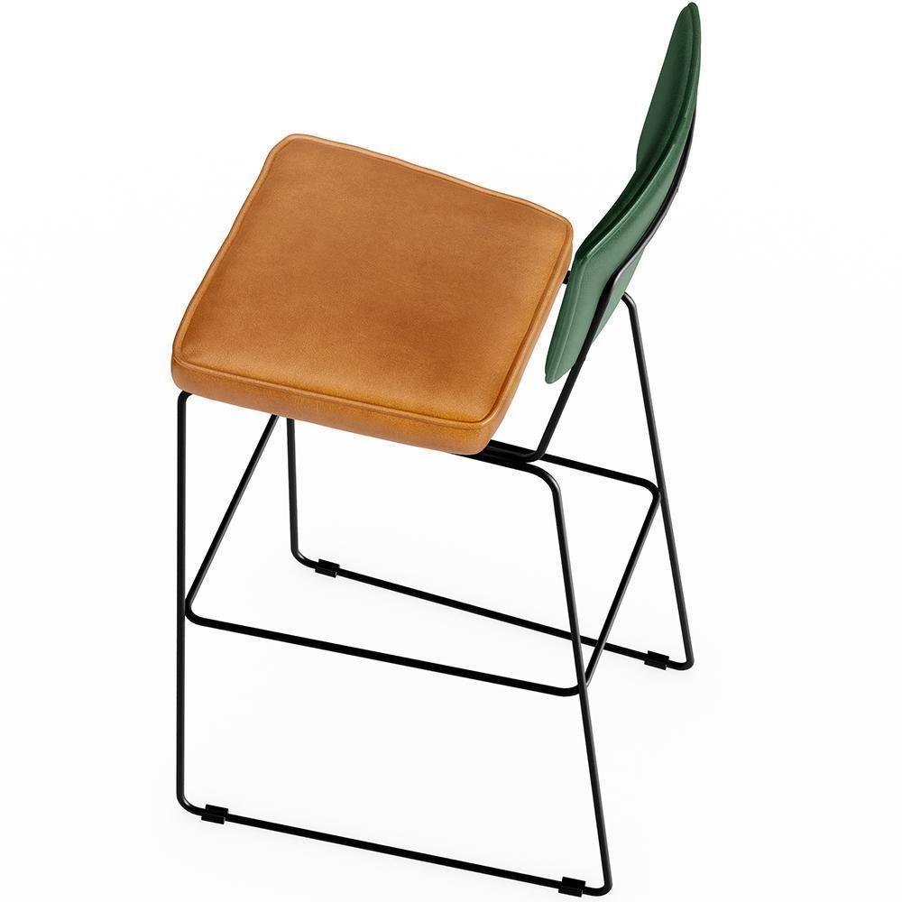 Kit 3 Banquetas Altas Cozinha Allana L02 Verde Musgo Whisky - 3