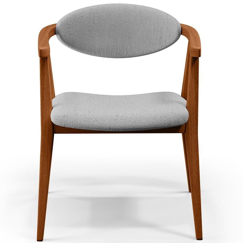 Kit 02 Poltronas Para Sala De Estar Cecília B04 Linho Cinza - 7