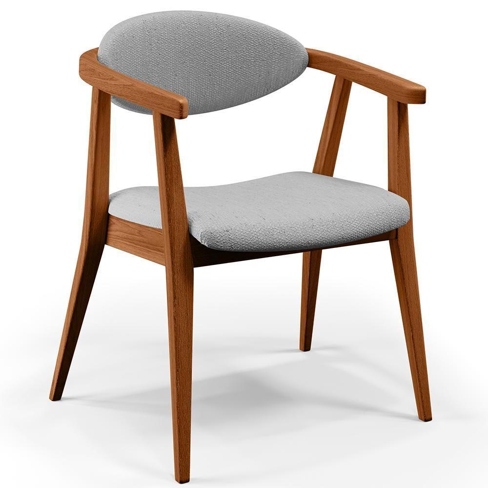 Kit 02 Poltronas Para Sala De Estar Cecília B04 Linho Cinza - 8