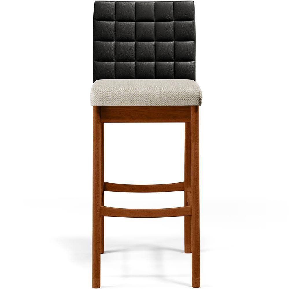 Kit 03 Banquetas Altas B04 Preto Champagne - 6