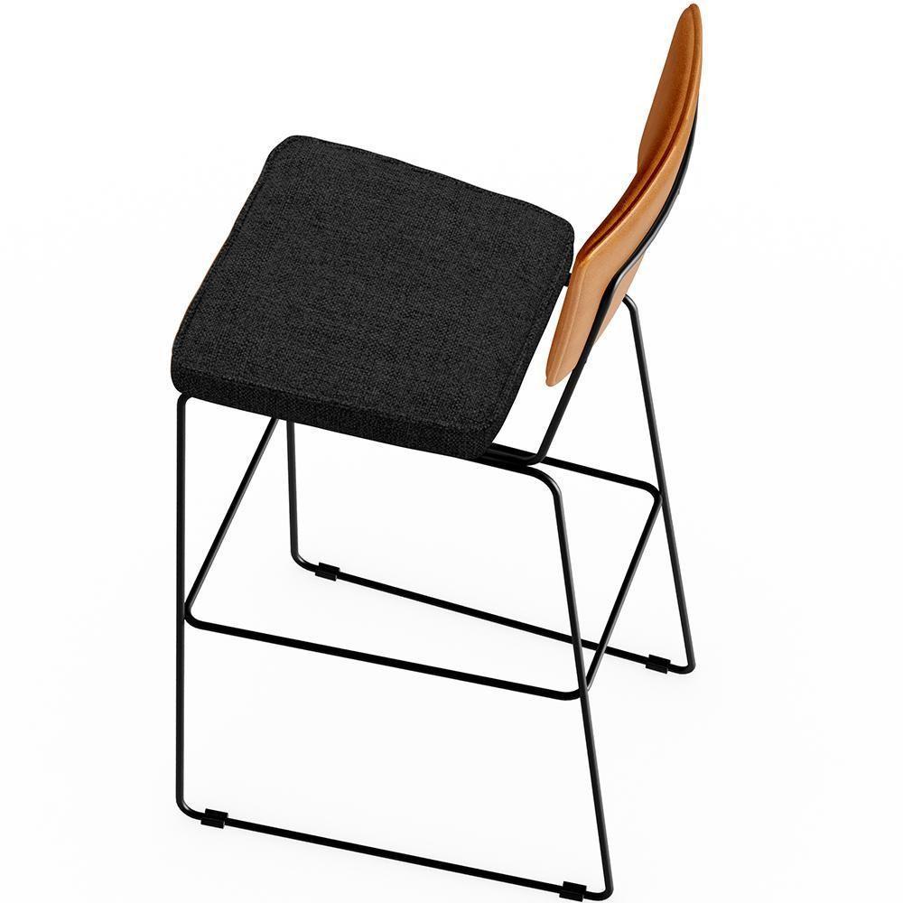 Kit 03 Banquetas Altas Whisky Linho Chumbo - 9