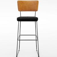 Kit 03 Banquetas Altas Whisky Linho Chumbo