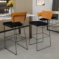 Kit 03 Banquetas Altas Whisky Linho Chumbo - 8