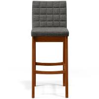 Kit 02 Banquetas Altas Mila Linho Cinza Escuro - 5