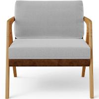 Kit 4 Poltronas Pietra L02 Couríssimo Marrom Linho Cinza