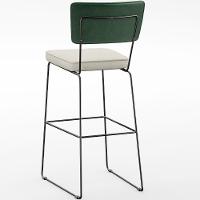 Kit 05 Banquetas Altas Allana L02 Verde Musgo Champagne - 3