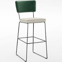 Kit 05 Banquetas Altas Allana L02 Verde Musgo Champagne - 9