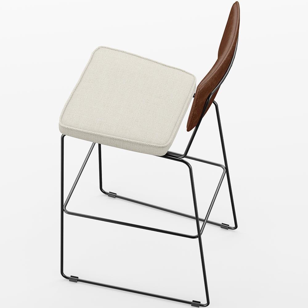 Kit 03 Banqueta Alta Cozinha Allana L02 Marrom Champagne - 4