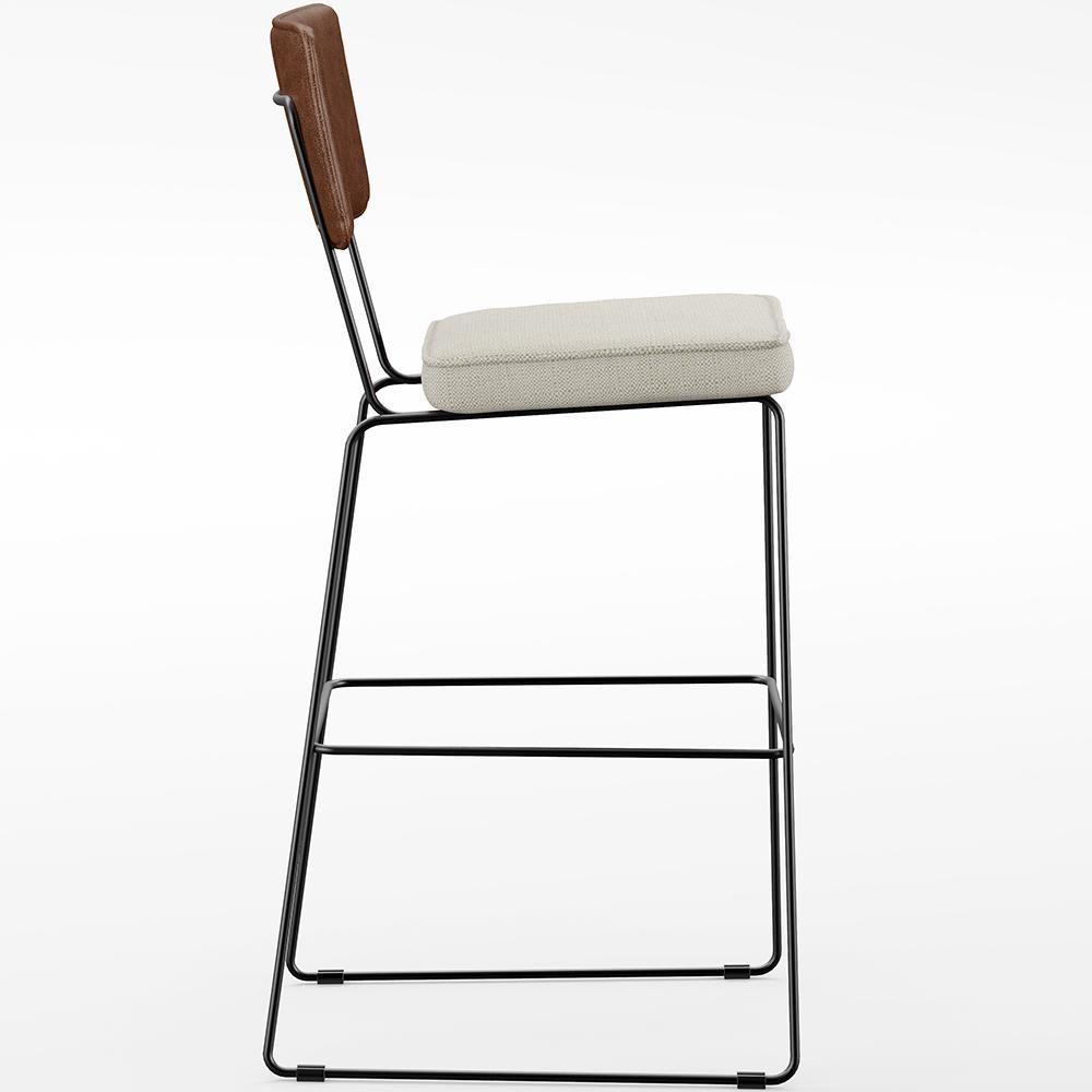 Kit 03 Banqueta Alta Cozinha Allana L02 Marrom Champagne - 5