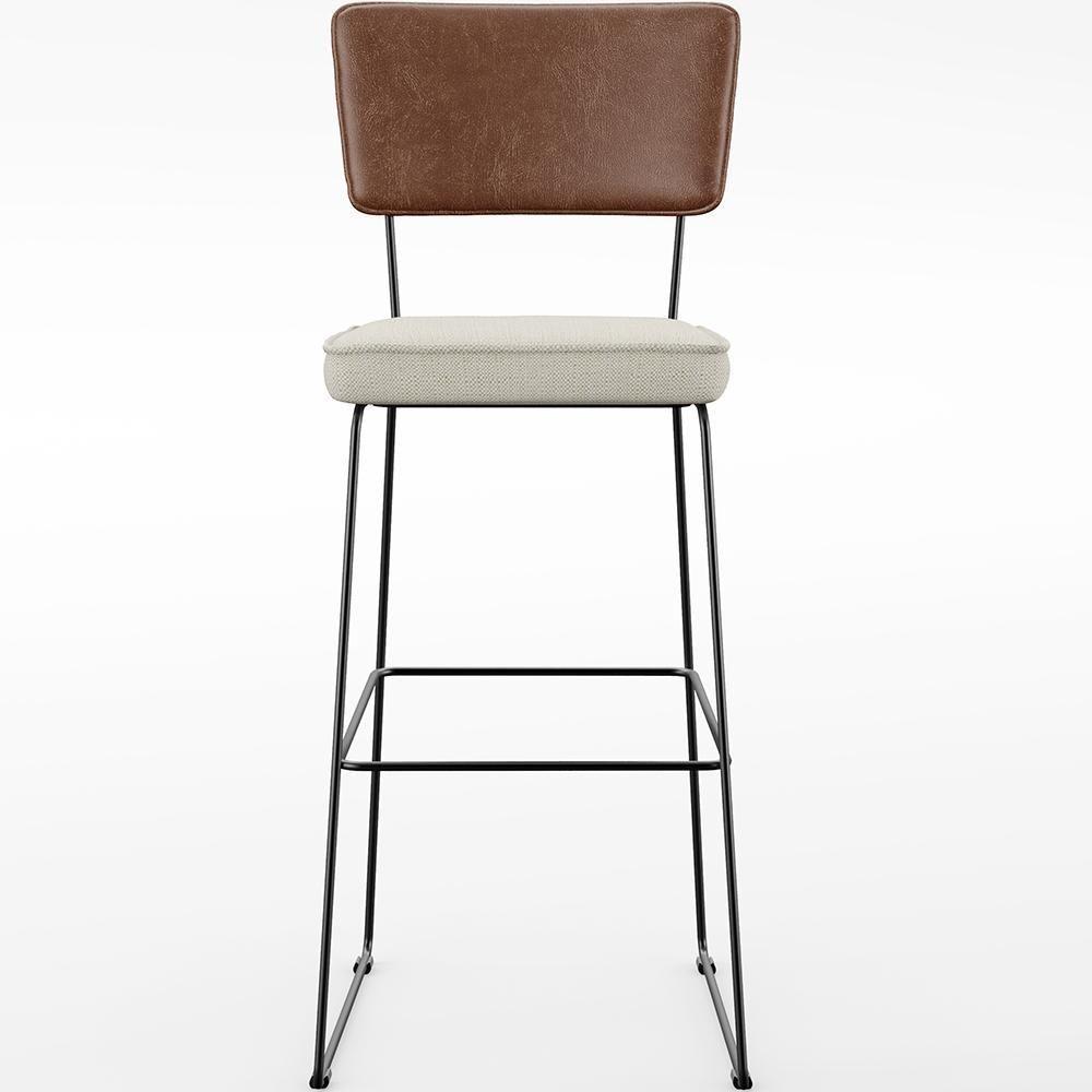 Kit 03 Banqueta Alta Cozinha Allana L02 Marrom Champagne - 6