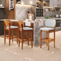 Banqueta Alta Bar Cozinha Fixa Betta L02 Imbuia Linho Cinza - 12