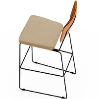 Kit 05 Banquetas Altas Allana L02 Whisky Linho Bege Escuro - 3