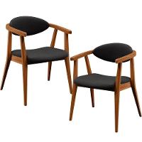 Kit 02 Poltronas Para Sala De Estar Cecília B04 Linho Chumbo - 1