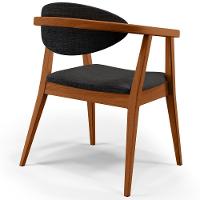 Kit 02 Poltronas Para Sala De Estar Cecília B04 Linho Chumbo - 2