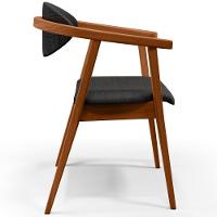 Kit 02 Poltronas Para Sala De Estar Cecília B04 Linho Chumbo - 3