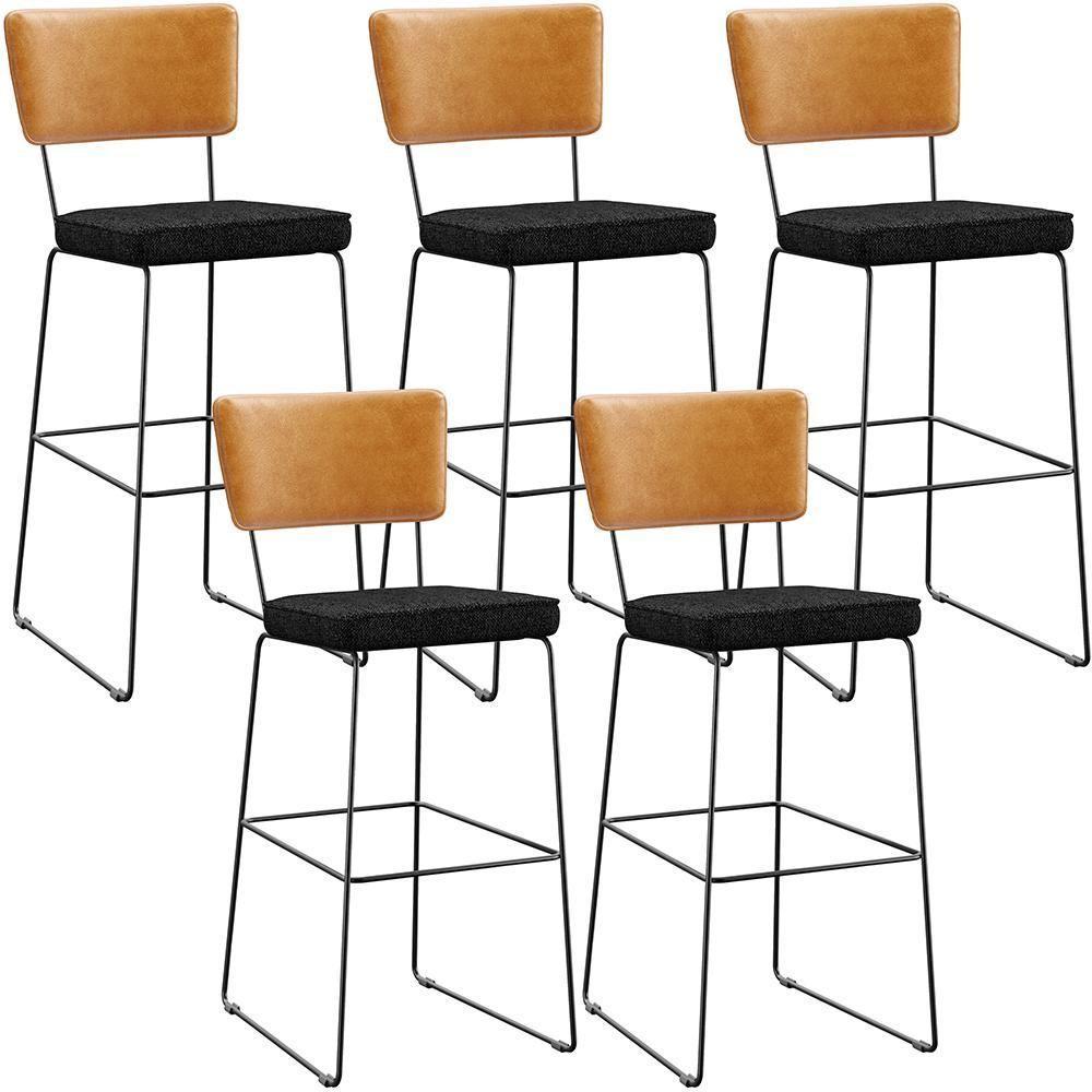 Kit 05 Banquetas Altas Allana L02 Whisky Chumbo - 1