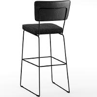 Kit 04 Banquetas Altas Preto Linho Chumbo - 2