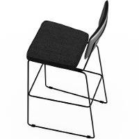 Kit 04 Banquetas Altas Preto Linho Chumbo - 3