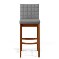 Kit 03 Banquetas Altas Mila Facto Cinza Fosco - 5