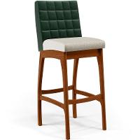 Kit 02 Banquetas Altas Mila B04 Facto Verde Musgo Champagne - 8