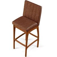 Kit 04 Banquetas Altas Para Cozinha B04 Marrom - 3