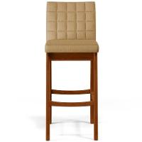 Kit 02 Banquetas Altas Mila Linho Bege Escuro - 5