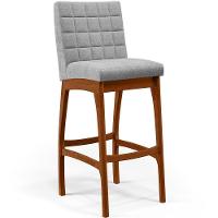 Kit 02 Banquetas Altas Cozinha B04 Bouclê Cinza - 9