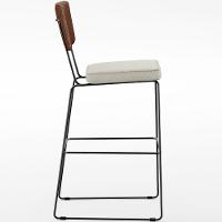 Kit 02 Banqueta Alta Cozinha Allana L02 Marrom Champagne