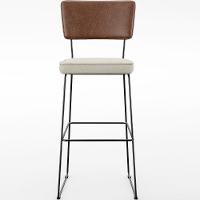 Kit 02 Banqueta Alta Cozinha Allana L02 Marrom Champagne - 5