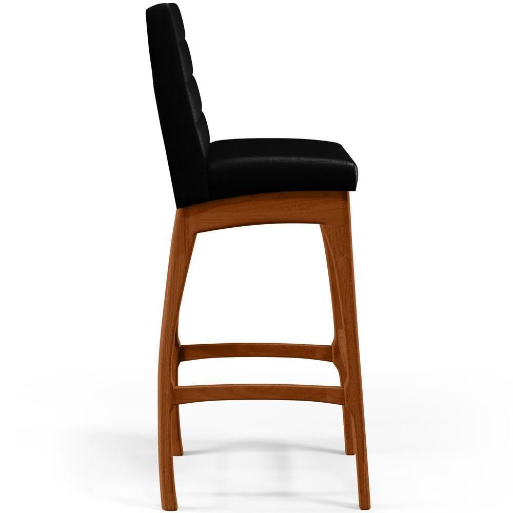 Kit 05 Banquetas Altas Mila Facto Preto - 4