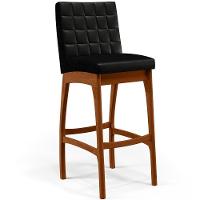 Kit 05 Banquetas Altas Mila Facto Preto - 8