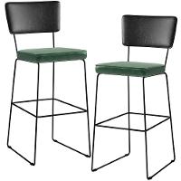 Kit 02 Banquetas Altas Preto Facto Verde Musgo