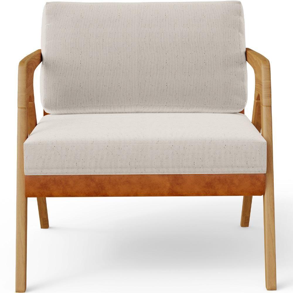 Kit 04 Poltronas Sala L02 Couríssimo Camel Linho Cru - 4