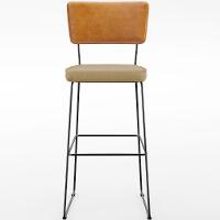 Kit 02 Banquetas Altas Whisky Linho Bege Escuro - 5