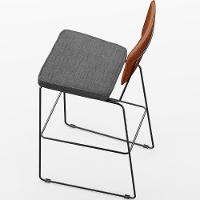 Kit 03 Banquetas Altas Camel Linho Cinza Escuro - 3