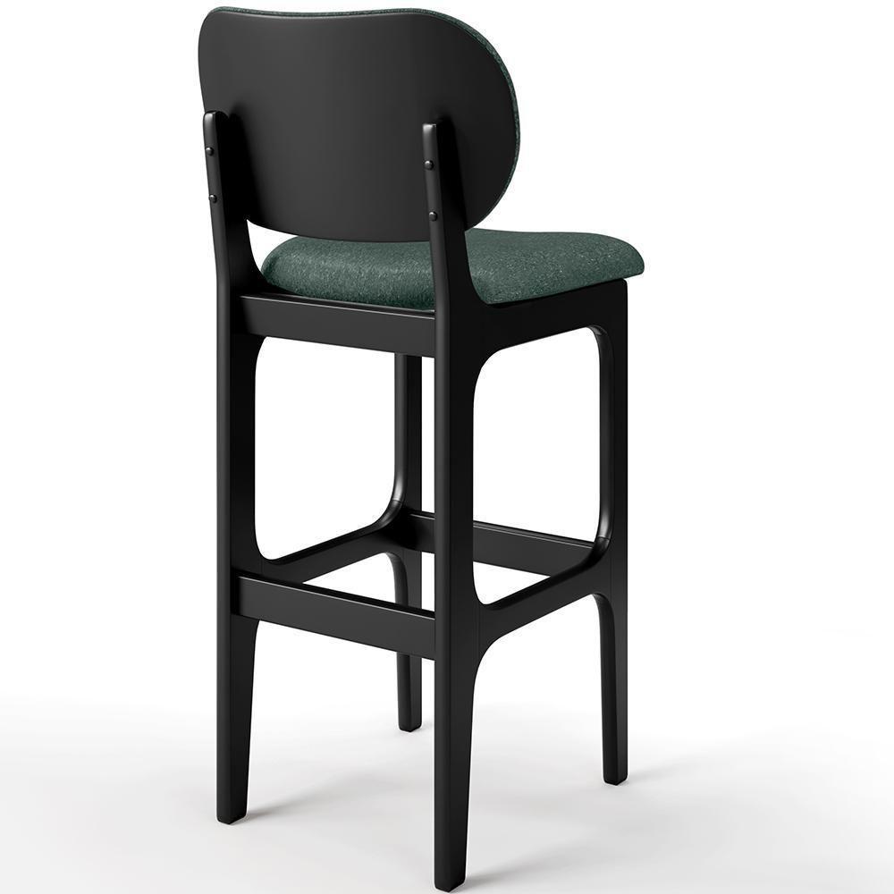 Kit 3 Banquetas Alta Cozinha Betta L02 Preto Verde Musgo - 2