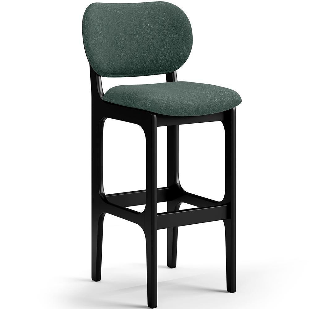 Kit 3 Banquetas Alta Cozinha Betta L02 Preto Verde Musgo - 7