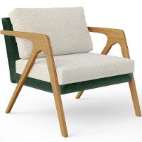 Kit 04 Poltronas Pietra Facto Verde Musgo Linho Champagne - 7