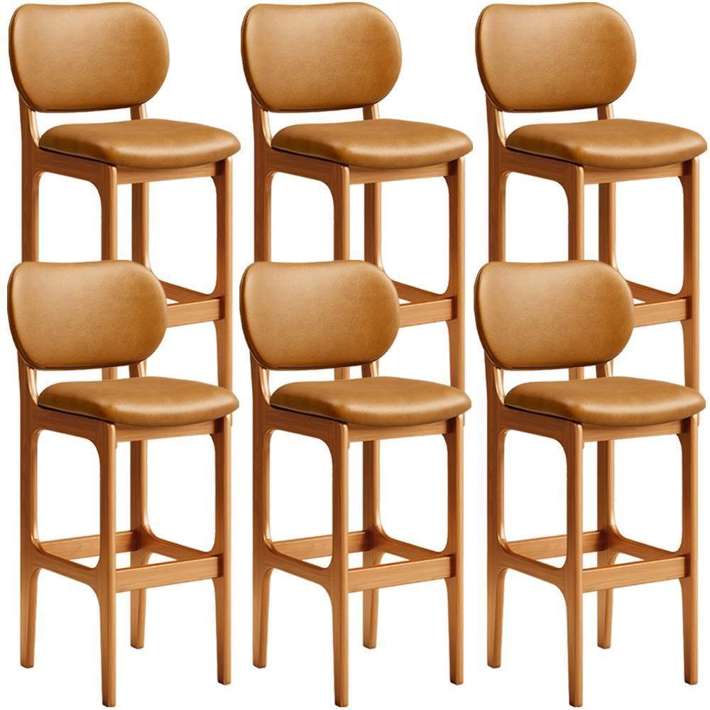 Kit 6 Banquetas Alta Bar Cozinha Betta L02 Imbuia Whisky - 1