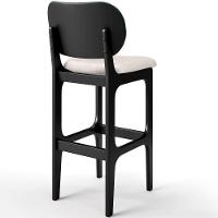 Kit 6 Banquetas Alta Betta Preto Facto Verde Linho Cru - 2