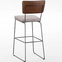 Kit 04 Banqueta Alta Cozinha Allana L02 Marrom Linho Bege - 3