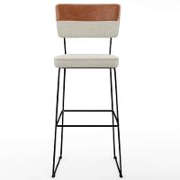 Kit 03 Banquetas Altas Allana L02 Faixa Camel Champagne - 7