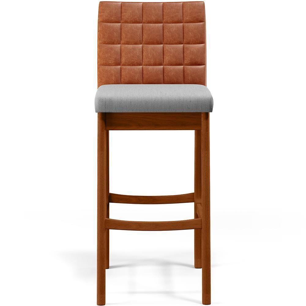 Banqueta Alta Para Cozinha B04 Camel Cinza - 7
